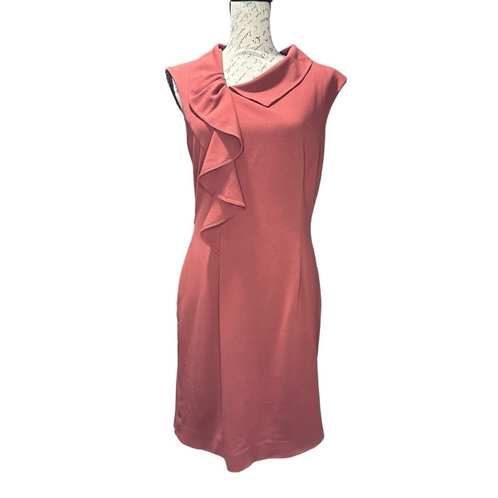 Antonio Melani Rust Colored Sheath Sleeveless Dress Size 8